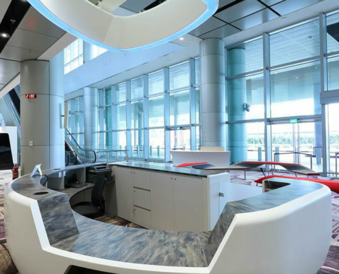 Applicazione Corian® Desk CheckIn Aeroporti